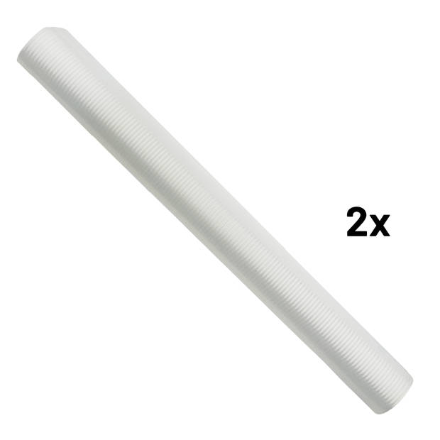 Nordix Antislipmat - Transparant - 2 stuks - 45 x 150 cm - Grip - Kasten - Ribbel - Knippen - Extra Lang - Rubber