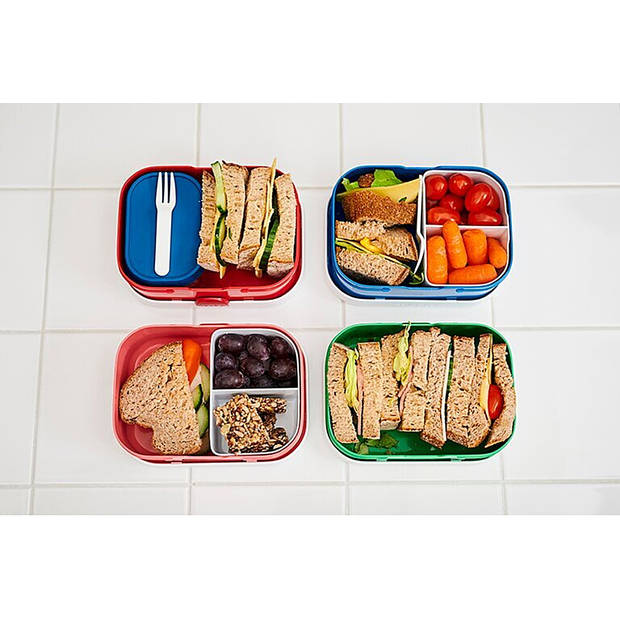 Lunchset Campus (pop-up drinkfles en lunchbox) - turquoise