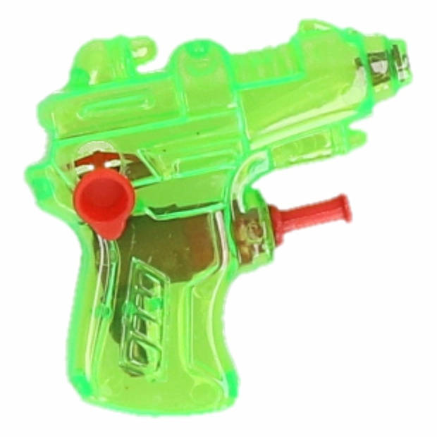 2x Stuks mini waterpistolen groen 7 cm - Waterpistolen