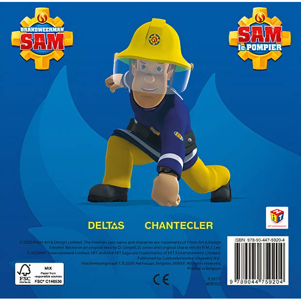 Deltas kleurboek brandweerman Sam blauw