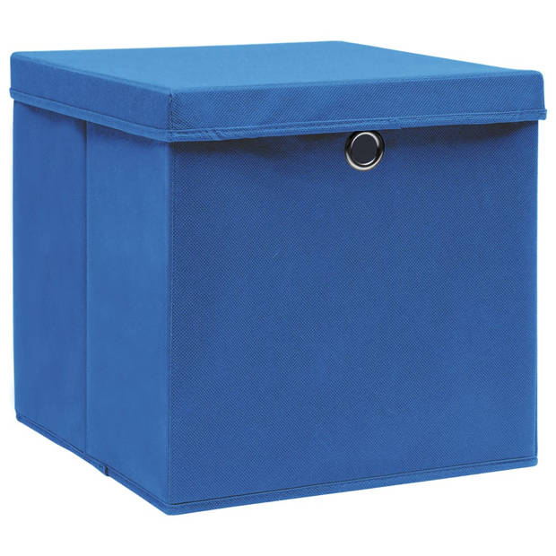 The Living Store Opbergbox - Inklapbaar - Blauw - 32x32x32cm - Nonwoven stof