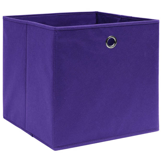 vidaXL Opbergboxen 4 st 32x32x32 cm stof paars