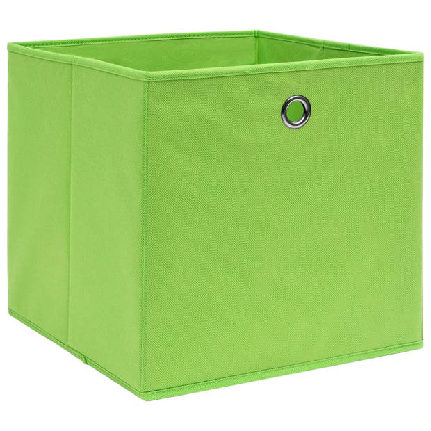 The Living Store Inklapbare Opbergbox - 32 x 32 x 32 cm - Groen