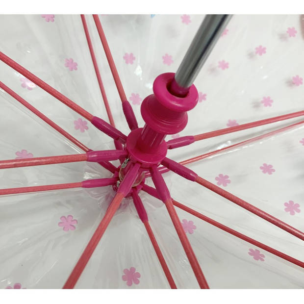 Disney kinderparaplu Princess meisjes 45 cm transparant/roze