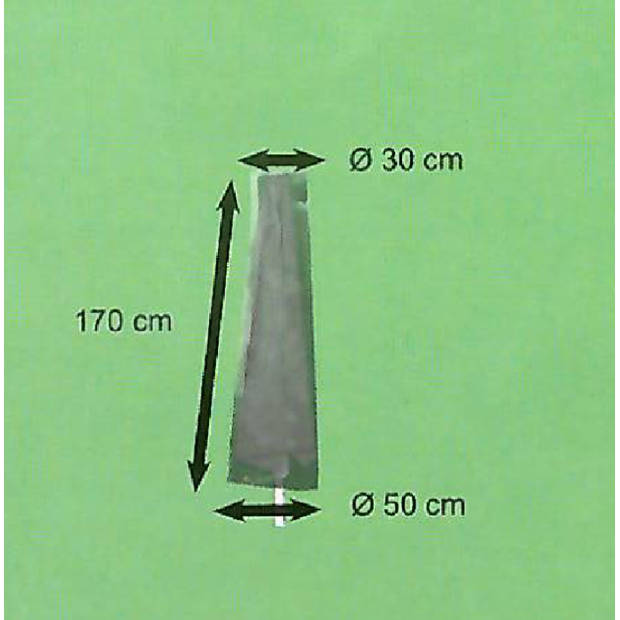 Hanse® Parasol Beschermhoes 300 cm parasols - L 170 x 30/50 cm - Groen