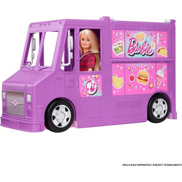 Barbie speelset Fresh 'n Fun Foodtruck 38,1 cm paars/roze