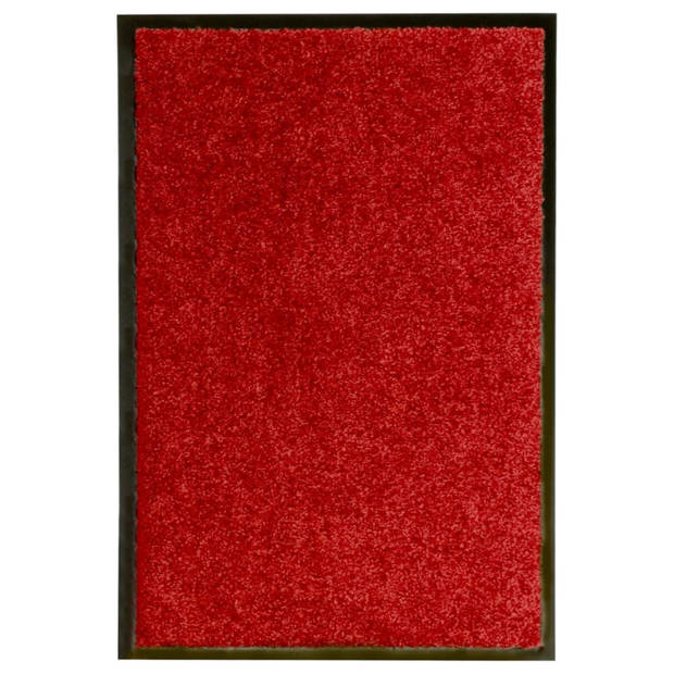 vidaXL Deurmat wasbaar 40x60 cm rood