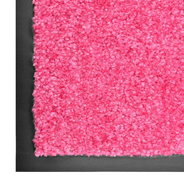 vidaXL Deurmat wasbaar 40x60 cm roze