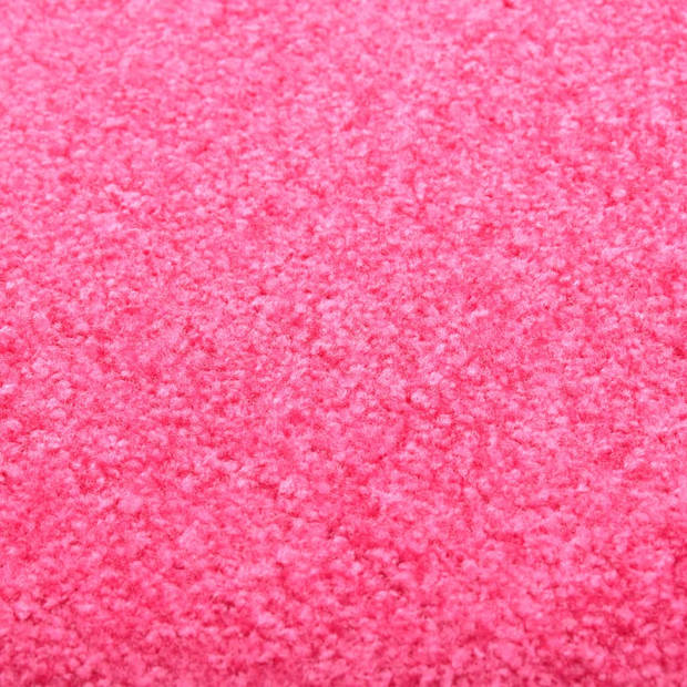 vidaXL Deurmat wasbaar 90x150 cm roze