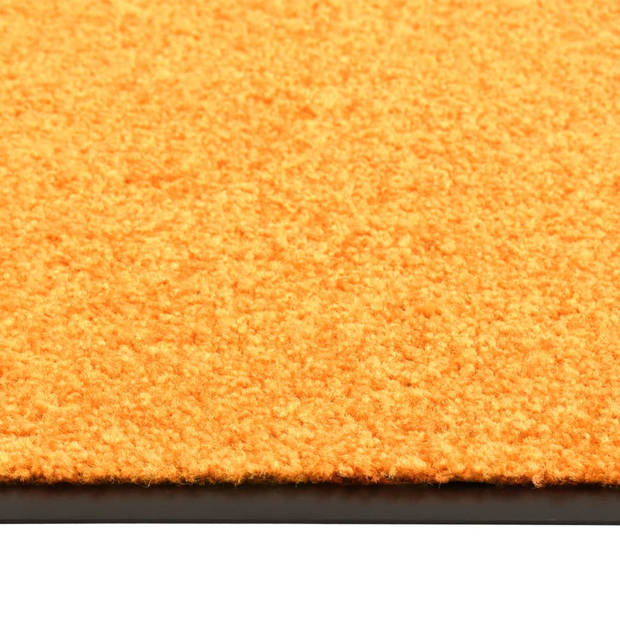 vidaXL Deurmat wasbaar 60x180 cm oranje