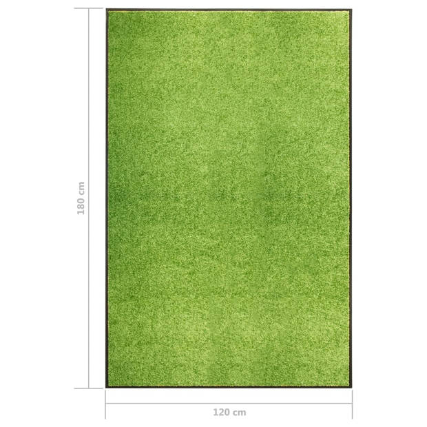 vidaXL Deurmat wasbaar 120x180 cm groen