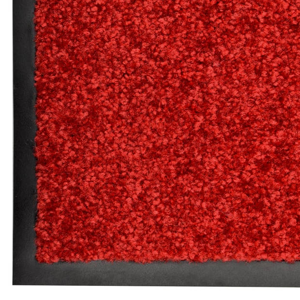 vidaXL Deurmat wasbaar 120x180 cm rood