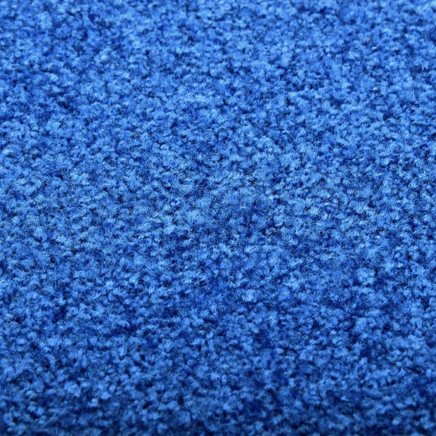 vidaXL Deurmat wasbaar 90x150 cm blauw