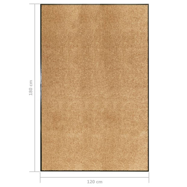 The Living Store Deurmat Binnen/Buitenmat - 180 x 20 cm - Crème - Anti-slip