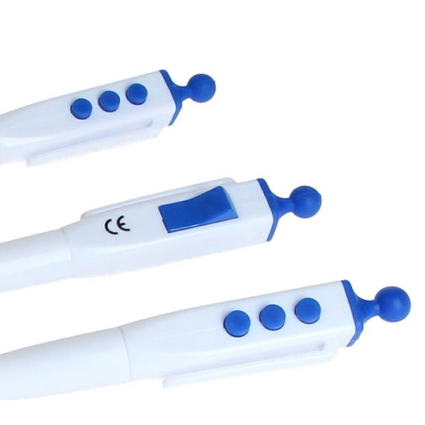 Banzaa Fidget Pen Anti stress set 3 stuks Flip en Click Pen Wit-Blauw
