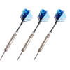 6x Dartpijlen set in opbergetui zwart/blauw 24 grams - Dartpijlen