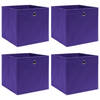 vidaXL Opbergboxen 4 st 32x32x32 cm stof paars