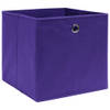 The Living Store Opbergboxen - 32x32x32 cm - Inklapbaar - Paars - Nonwoven stof