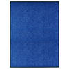 vidaXL Deurmat wasbaar 90x120 cm blauw