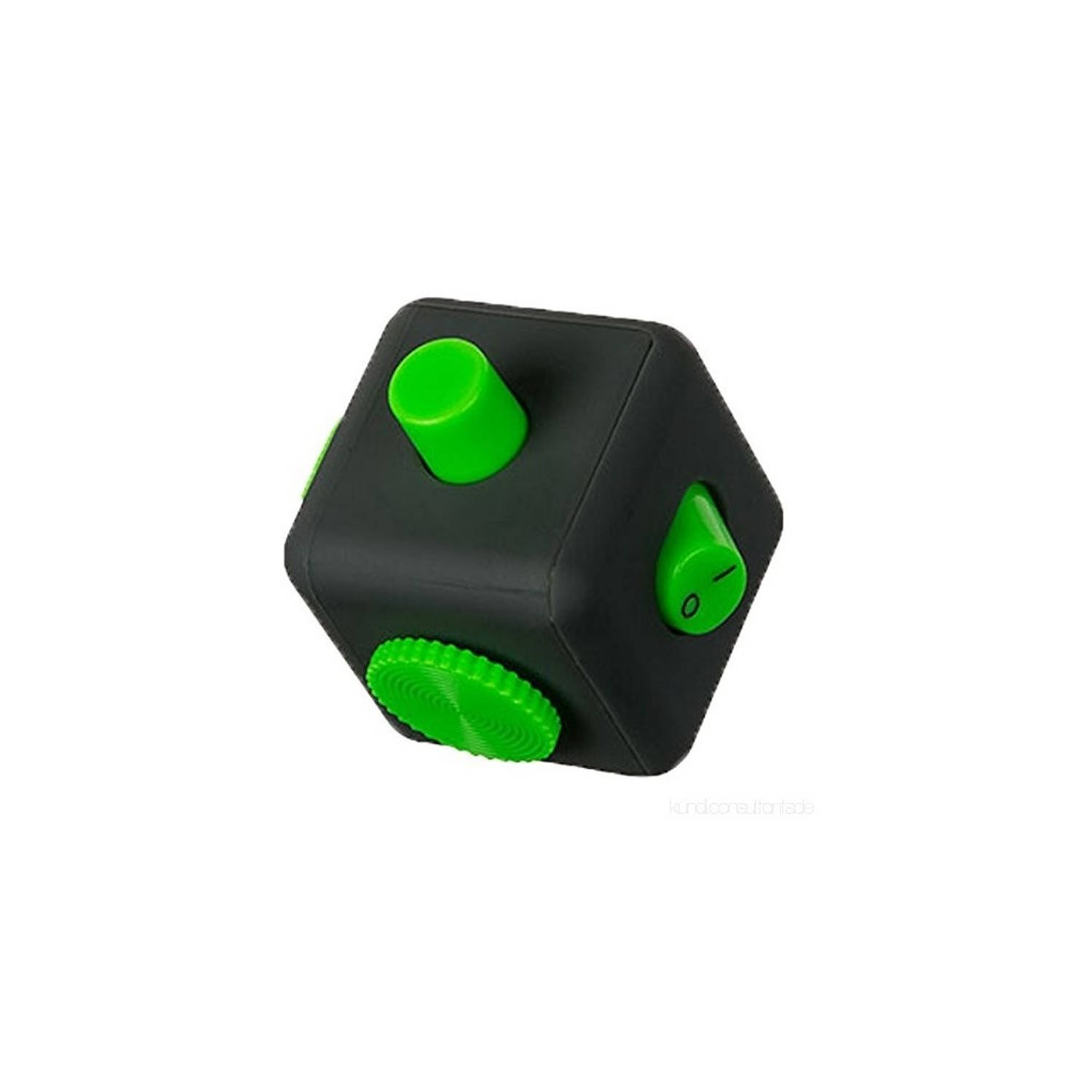 Banzaa Fidget Cube - Wriemel Kubus - Zwart Groen