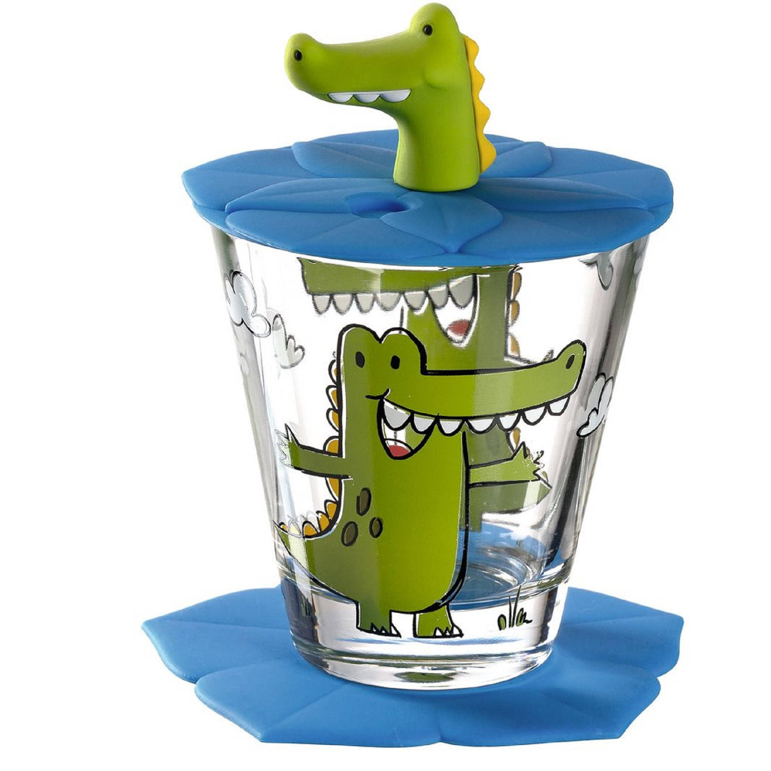 Leonardo Kinderglas Set Bambini Krokodil 215 ml - 3-Delig
