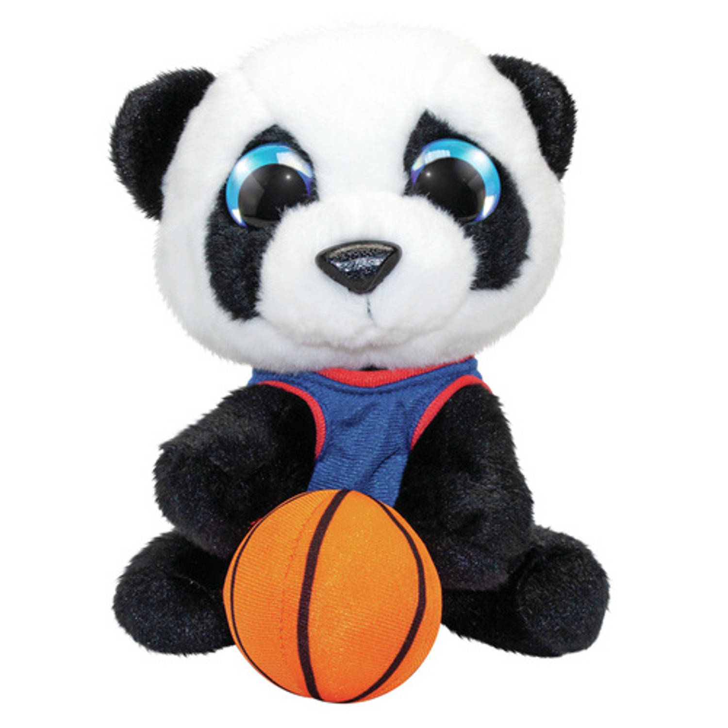 Lumo Stars knuffel panda basketbal Lauri junior 15 cm pluche