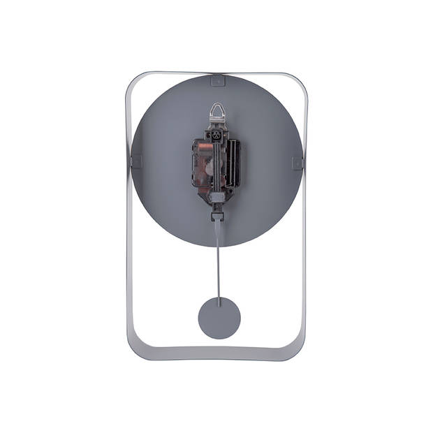 Karlsson wandklok Pendulum Charm met slinger 32,5 cm staal grijs