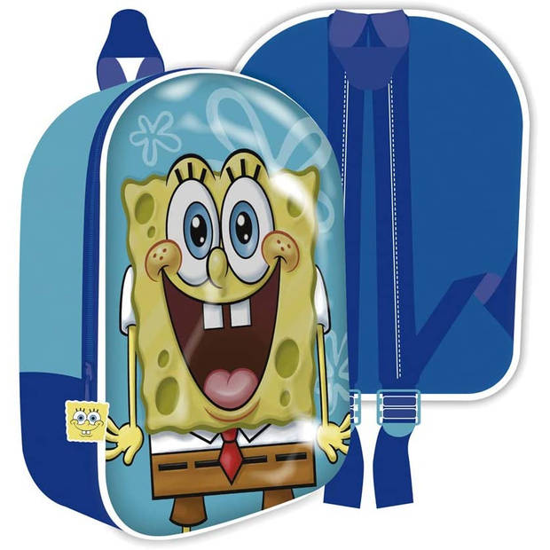 dennenboom oog groentje Nickelodeon rugzak Spongebob junior 26 x 31 cm polyester blauw | Blokker