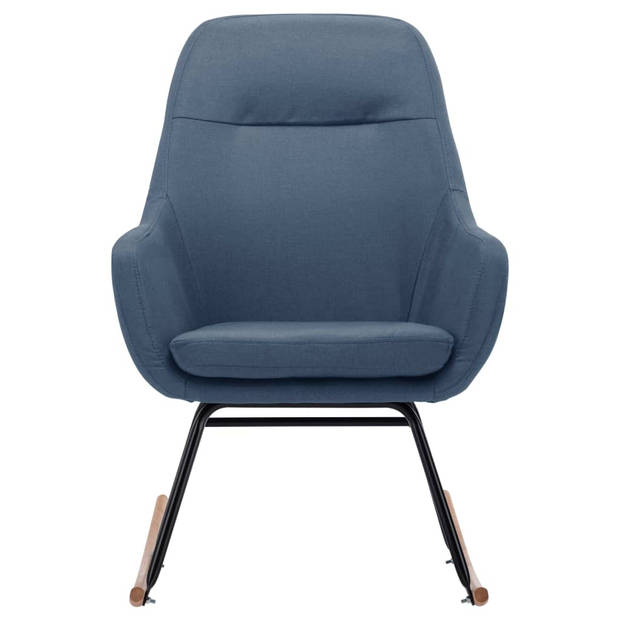 The Living Store Schommelstoel Modern - Stoelen - 61 x 80.5 x 89 cm - Blauw