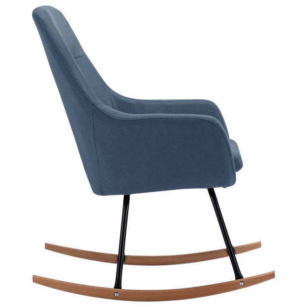 The Living Store Schommelstoel Modern - Stoelen - 61 x 80.5 x 89 cm - Blauw