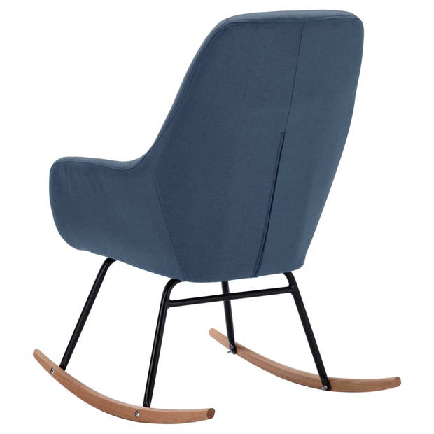 The Living Store Schommelstoel Modern - Stoelen - 61 x 80.5 x 89 cm - Blauw