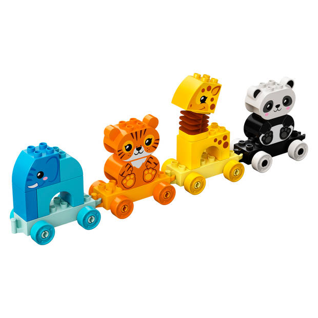 LEGO DUPLO 10955 Dierentrein met olifant, tijger, panda en giraf voor baby's, anderhalf jaar