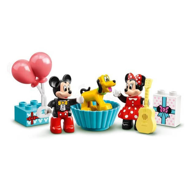 LEGO DUPLO 10941 Mickey en Minnie verjaardagstrein, speelgoedtrein voor baby's met cake en ballonnen