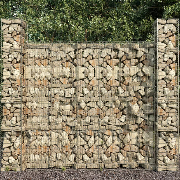 The Living Store Schanskorfset - Gabion - 25 x 25 x 197 cm - 3.5 mm draaddiameter