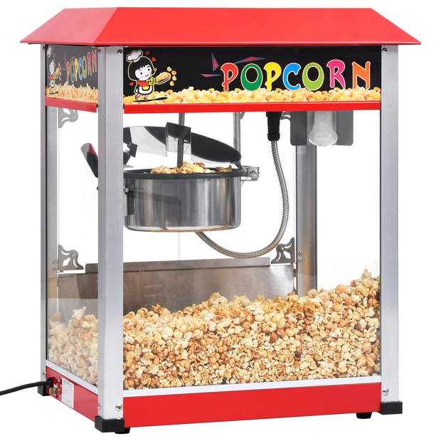 The Living Store Popcornmaker - Professioneel en huishoudelijk gebruik - 1.400 W - 56 x 42 x 68 cm - Rood