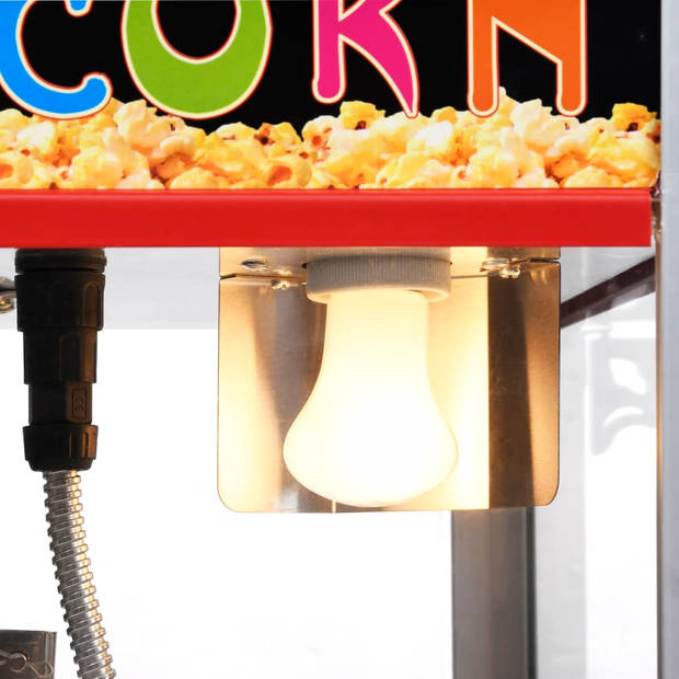 The Living Store Popcornmaker - Professioneel en huishoudelijk gebruik - 1.400 W - 56 x 42 x 68 cm - Rood