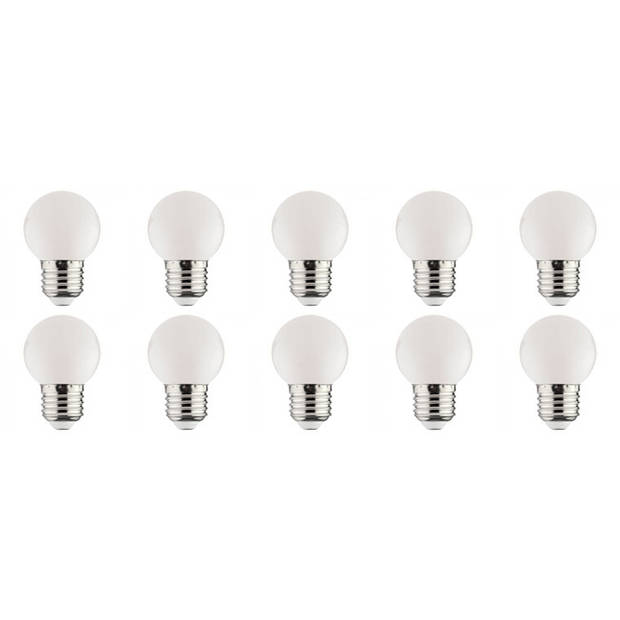 LED Lamp 10 Pack - Romba - Wit Gekleurd - E27 Fitting - 1W