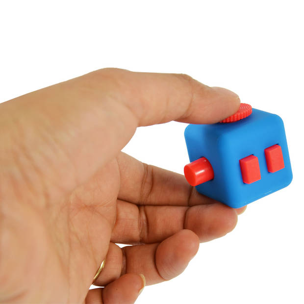 Banzaa Fidget Cube – Wriemel Kubus Blauw Rood