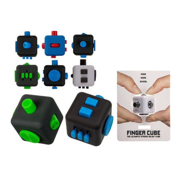 Banzaa Fidget Cube – Wriemel Kubus Blauw Rood