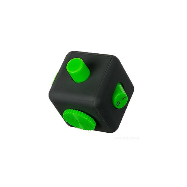 Banzaa Fidget Cube – Wriemel Kubus – Zwart Groen