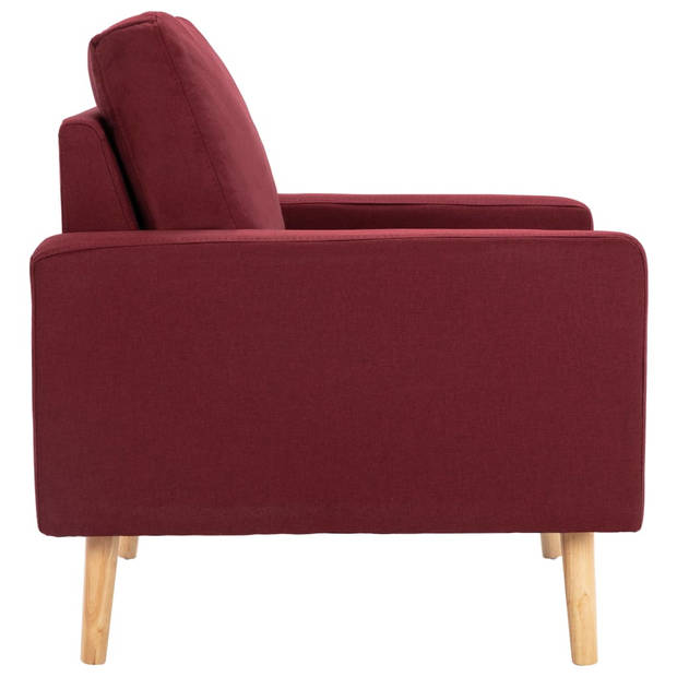 The Living Store Fauteuil - 77x71x80 cm - Wijnrood