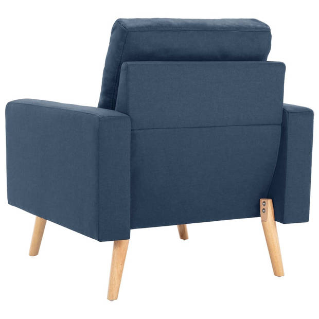 The Living Store Fauteuil - Comfortabele zitervaring - Blauw - 77 x 71 x 80 cm