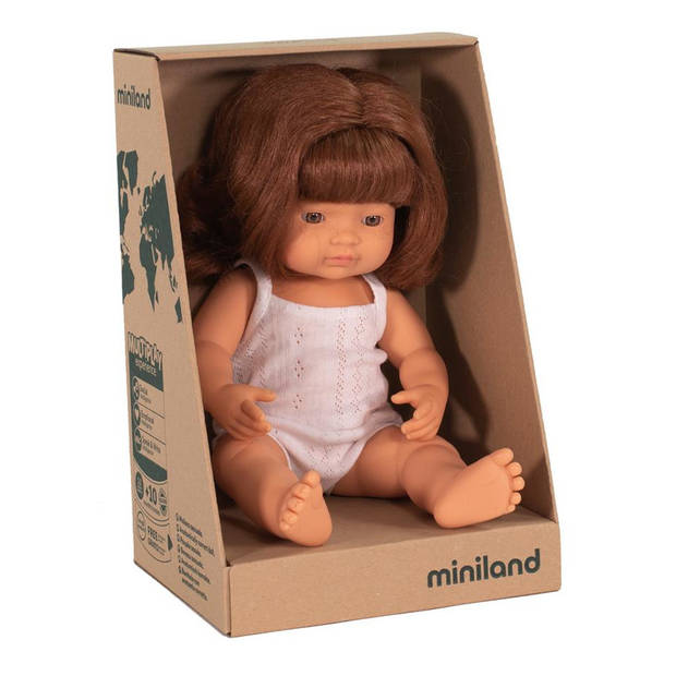 Miniland babypop meisje met vanillegeur 38 cm rossig