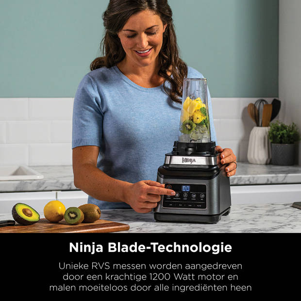Ninja Foodi 3-in-1 Foodprocessor en Blender - 1200 W - 2.1 Liter - IJsCrusher - Auto iQ - BN800EU