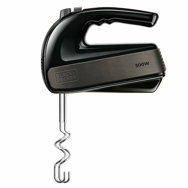 BLACK+DECKER Handmixer BXMX500E - 2 Gardes - 2 Deeghaken - 5 Standen + Turbo