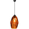 LED Hanglamp - Meteorum - Ovaal - Koper Glas - E27