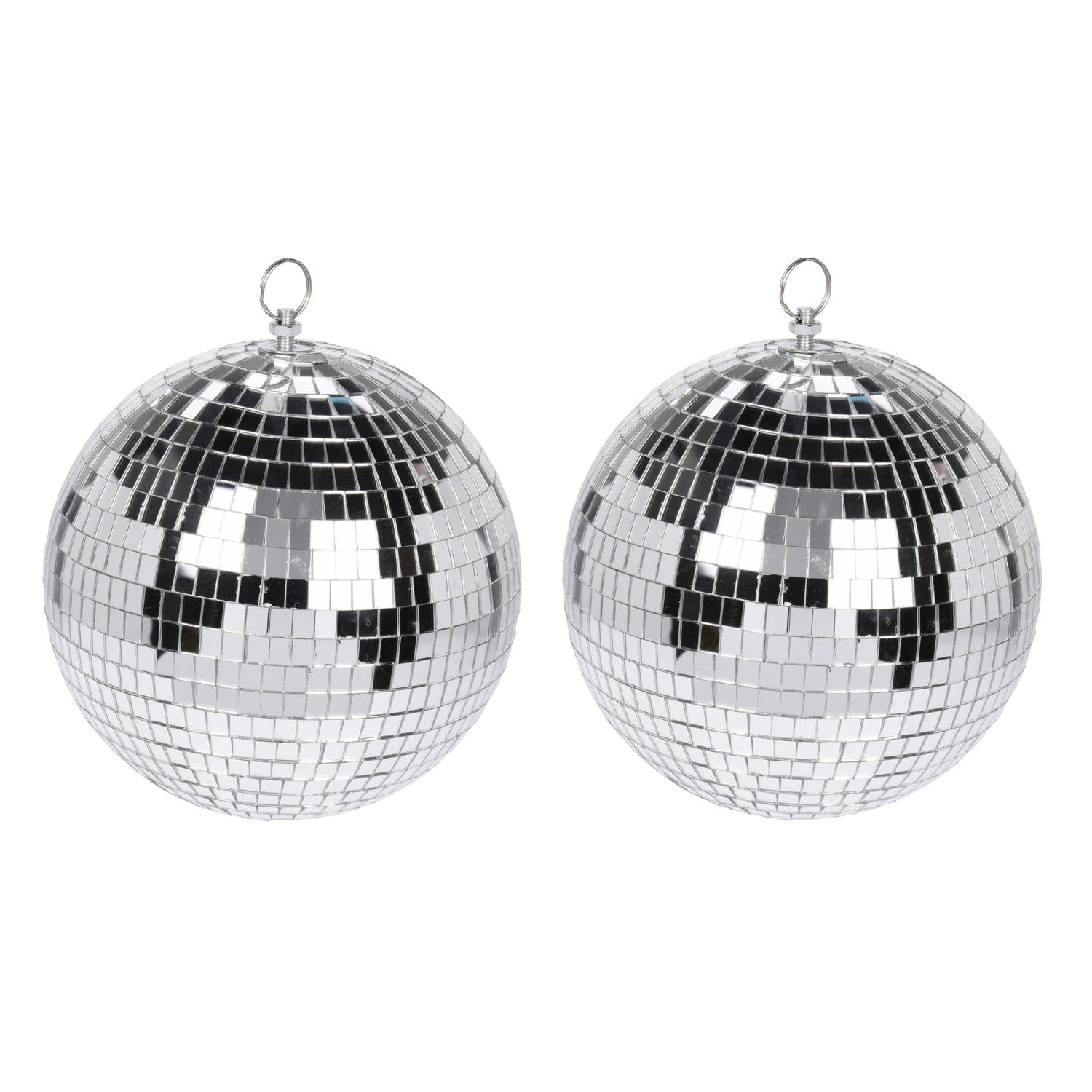 Kerstversiering-kerstdecoratie Zilveren Decoratie Disco Kerstballen 12 Cm Kerstbal