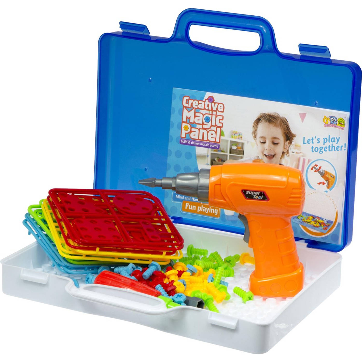 Puzzel 151 Stuks + Speelgoed Schroefboormachine Doe-het-zelf Voor Kinderen Vanaf 3 Jaar