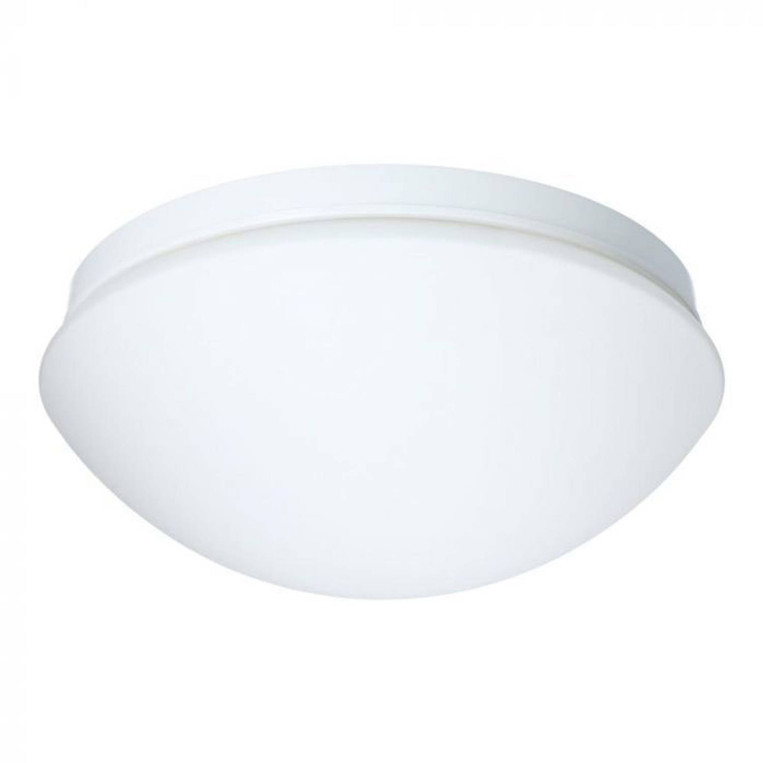 LED Plafondlamp met 360° Sensor - E27 Fitting Opbouw Ovaal - Mat Wit - Glas | Blokker