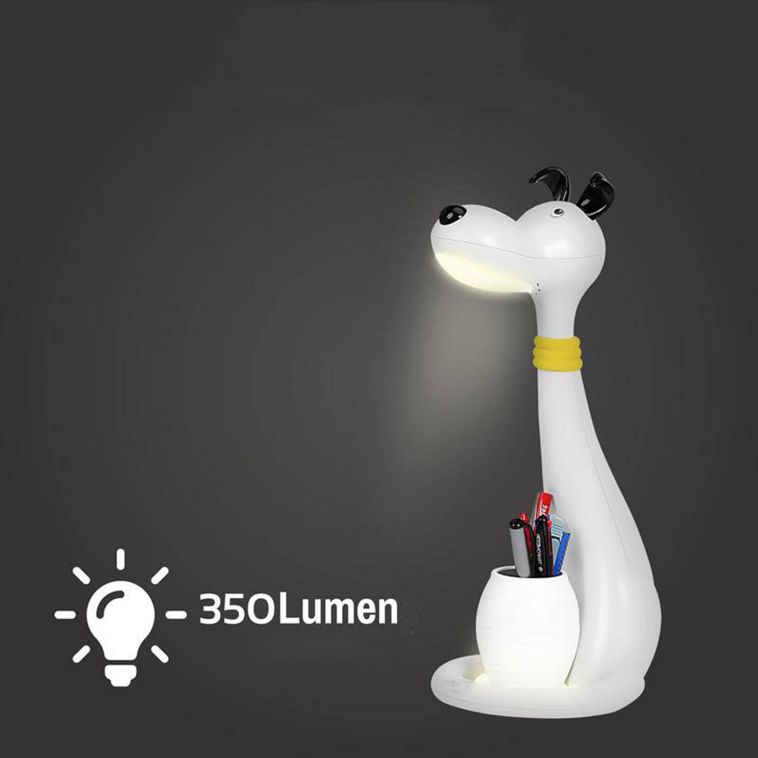 LED Kinder Nachtlamp Tafellamp Hond Aanpasbare Kleur Wit